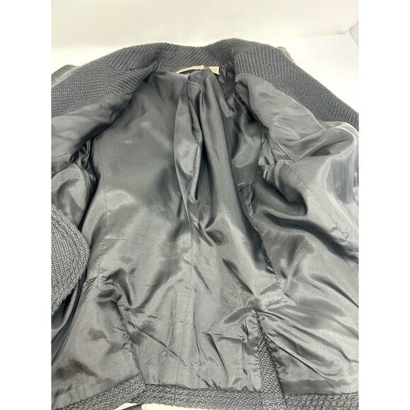 i.e. Blazer Jacket Women Lg Black Textured Lined Office Professional Preppy - Picture 8 of 8